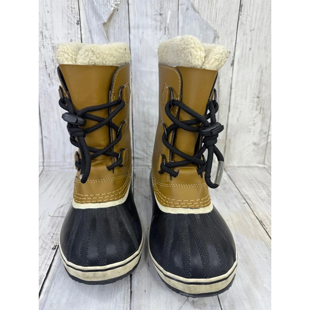 Sorel Yoot Pac TP Waterproof Winter Boots Tan Black NY1963-259 Youth 1
